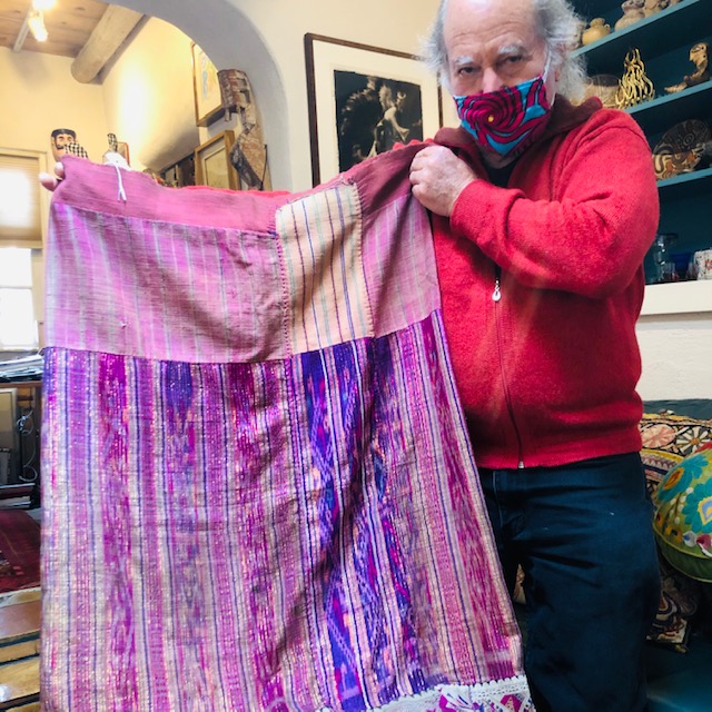 FOFA webpage pic Older Man Displaying Cloth Art